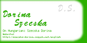 dorina szecska business card